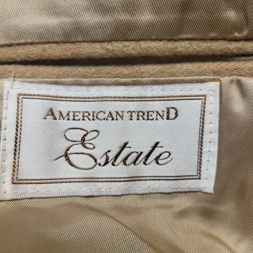 Camel Hair Blazer American Trend Estate Mens 40? Brown 2 Button Coat Made In USA